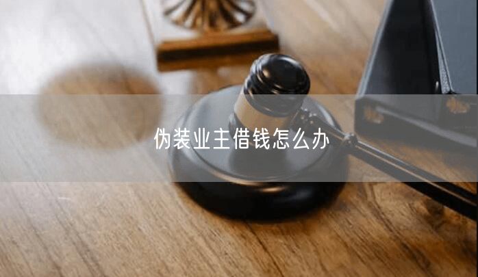 伪装业主借钱怎么办